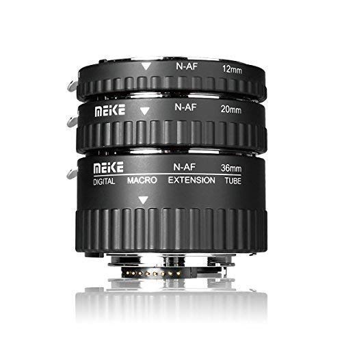 Meike MK-N-AF1-A Lente macro electrónica con autofoco, extensión con adaptador para cámaras Nikon DSLR Nikkor AF, AF-S, D, G y VR lente cámaras de la serieD3100 D3200 D5000 D51000 D5200 D7000 D7100