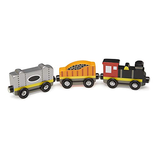 Melissa & Doug- Train Cars Juguetes Trenes de Maderacon 8 Piezas, 3+ Años, Multicolor (15186)