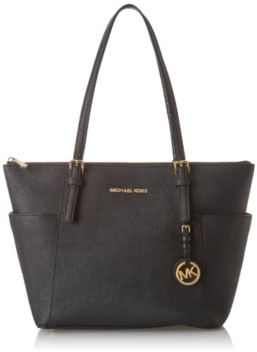 Michael Kors Jet Set Item East West Top Zip, Bolso totes para Mujer, Negro (Black), 11.4x25.4x38.1 centimeters (W x H x L)