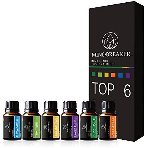 Mindbreaker - Aceites esenciales para aromaterapia bio - Set de 6 botellas (serie tradicional)