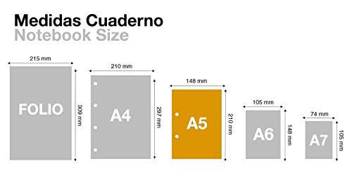 Miquelrius 46410 Cuaderno A5 120 Cuadrícula Anekke Nature