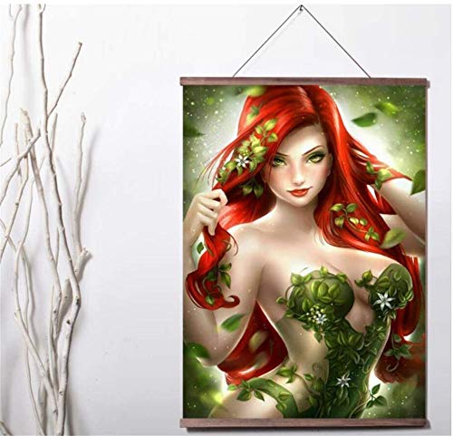 MKAN Poison Ivy Anime Girl Art Canvas Pinturas, Póster De Personalización De Fotos, Decoración del Hogar De La Habitación -50X75Cm Sin Marco