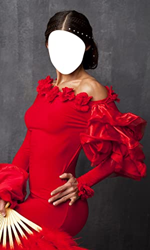 Montaje de foto de vestido de flamenco