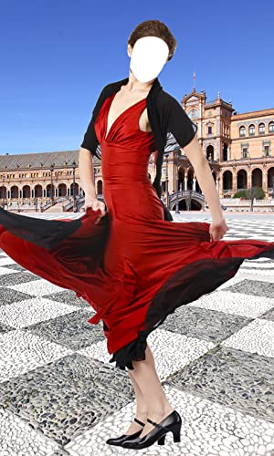 Montaje de foto de vestido de flamenco