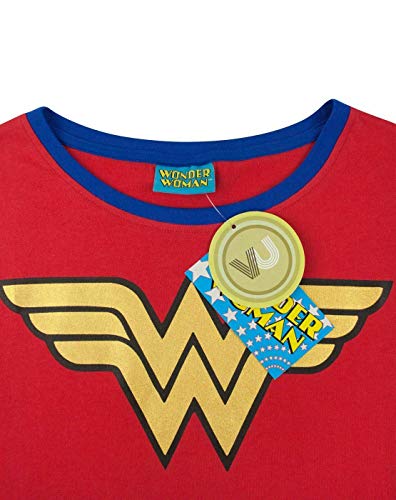 Mujer Maravilla DC Comics metálico Logotipo de Las Mujeres superhéroe Camiseta