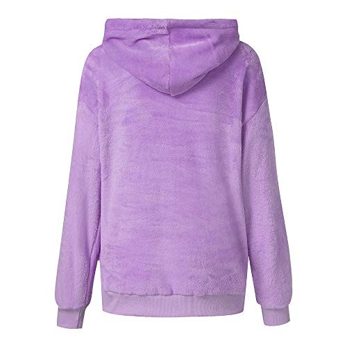 Mujer Sudadera Caliente y Esponjoso Tops Chaqueta Suéter Abrigo Jersey Mujer Otoño-Invierno Talla Grande Hoodie Sudadera con Capucha riou