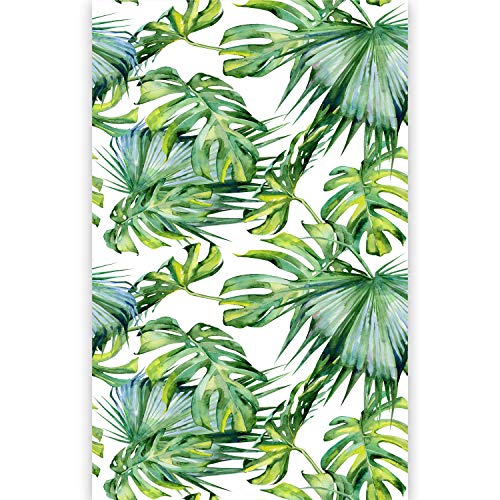 murando Fotomurales Hojas Tropicales Monstera 150x280 cm Papel pintado tejido no tejido Decoración de Pared decorativos Murales moderna de Dise?o Fotográfico Exotico Blanco Verde b-B-0295-am-a