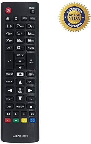 MYHGRC Nuevo Control Remoto de reemplazo Control Remoto para LG AKB74915324 Ajuste para LG Smart TV con Pantalla LCD - No se Requiere configuración TV Control Remoto Universal