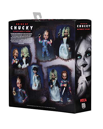 NECA- Chucky, el muñeco diabólico Pack 2 Figuras Ultimate Chucky & Tiffany, Multicolor (NECA42114)