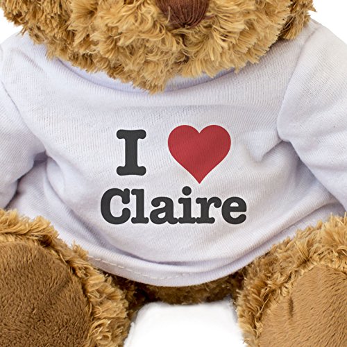 NEW - I LOVE CLAIRE - Teddy Bear - Cute And Cuddly - Gift Present Birthday Valentine by London Teddy Bears