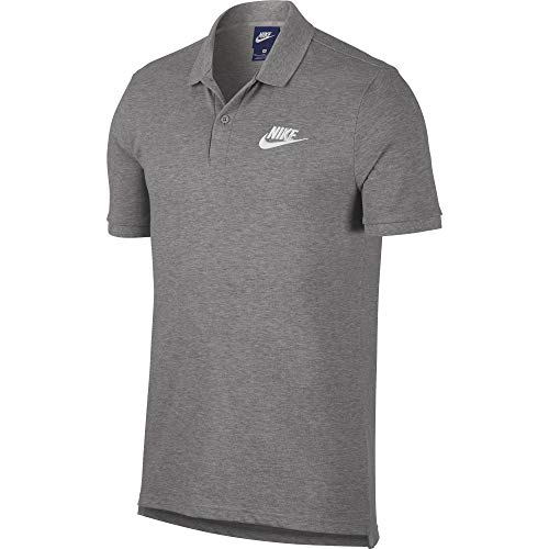 NIKE M NSW CE Polo Matchup Pq Camiseta, Hombre, dk Grey Heather/White