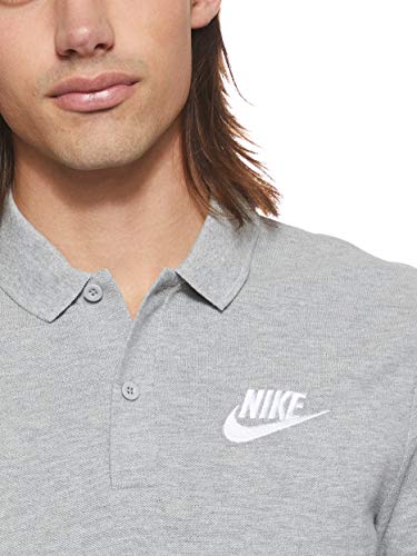 NIKE M NSW CE Polo Matchup Pq Camiseta, Hombre, dk Grey Heather/White