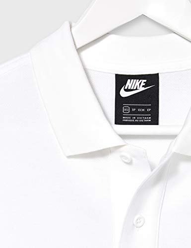 NIKE M NSW CE Polo Matchup Pq Polo Shirt, Hombre, White/Black, S