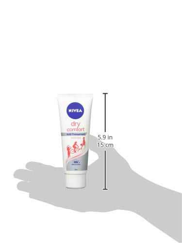 Nivea Deo Crema para mujeres, antirreflejos, transpirant – , Tube, Dry Comfort, 6 pack (6 x 75 ml)