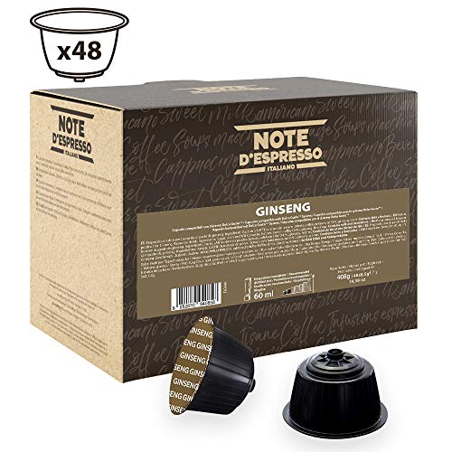 Note D'Espresso Cápsulas de Bebida Instantánea de Ginsen Exclusivamente Compatibles con cafeteras de cápsulas Nescafé* y Dolce Gusto* 48 Unidades de 8,5 g, Total: 408 g