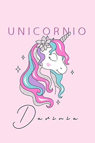 Notebook de Unicornio de Davinia: Lined Blank Notebook for ( Unicorno Notas)