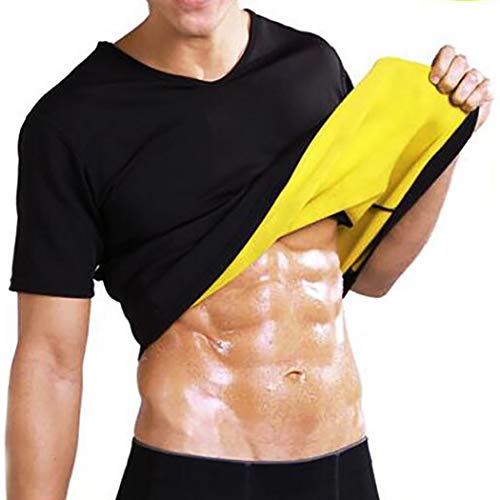 NOVECASA Sauna Camiseta Sudoración Hombre Neopreno Body Shaper Transpirar para Quema Grasa Faja Abdome Adelgaza Gimnasio Fitness (M, Camisetas)