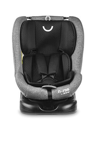 Nurse Giro 360º Silla De Coche Grupo 0 1 2 3, De 0 A 36Kg, Rotación 360, Isofix Y Top Tether, Máximo Reclinado, Incluye Reductor