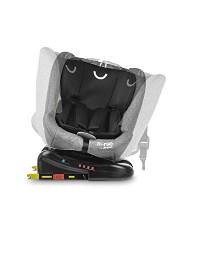 Nurse Giro 360º Silla De Coche Grupo 0 1 2 3, De 0 A 36Kg, Rotación 360, Isofix Y Top Tether, Máximo Reclinado, Incluye Reductor