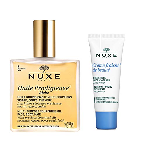 NUXE Olio Prodigioso Ricco 100ml + Crème Fraîche Crema Giorno Pelli Secche 15ml