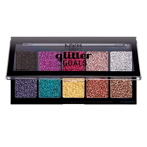 NYX PMU - Paleta de sombras en crema Glitter Goals Cream Pro Palette