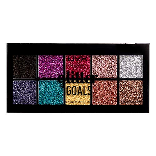 NYX PMU - Paleta de sombras en crema Glitter Goals Cream Pro Palette