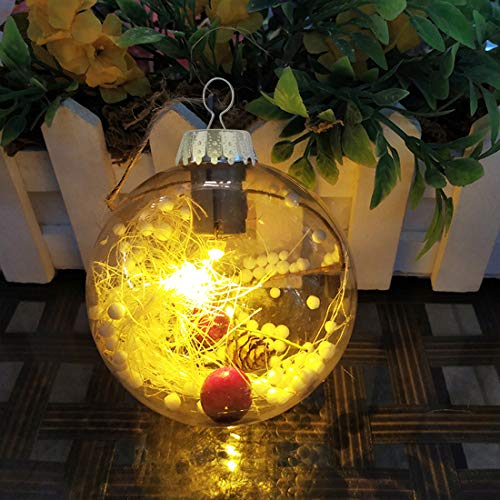 O-Kinee Bolas de Navidad Transparentes,16 pcs Bola de Adornos Navideños,DIY Bolas Rellenables para Manualidades,Decoraciones de Navidad,para Fiestas Festivales Adornos (16pcs)