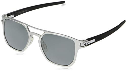 Oakley 0OO4128 Gafas de sol, Matte Silver, 53 para Hombre