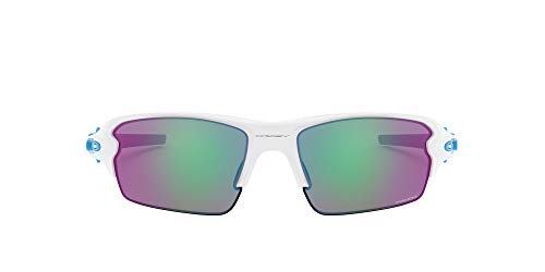 Oakley Men's Flak 2.0 (a) Non-Polarized Iridium Rectangular Sunglasses, Polished White, 61.02 mm