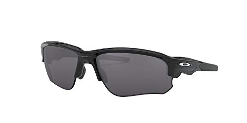 Oakley Men's Flak Draft (a) Non-Polarized Iridium Rectangular Sunglasses, Polished Black, 70 mm