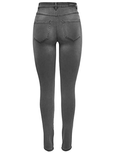 Only Onlroyal High SK Dnm Jeans Bj312 Noos Vaqueros Skinny, Gris (Dark Grey Denim Dark Grey Denim), W30/L34 para Mujer