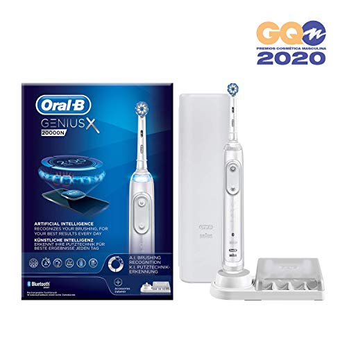 Oral-B Genius X 20000N - Cepillo de Dientes Eléctrico con Tecnología de Braun, Blanco