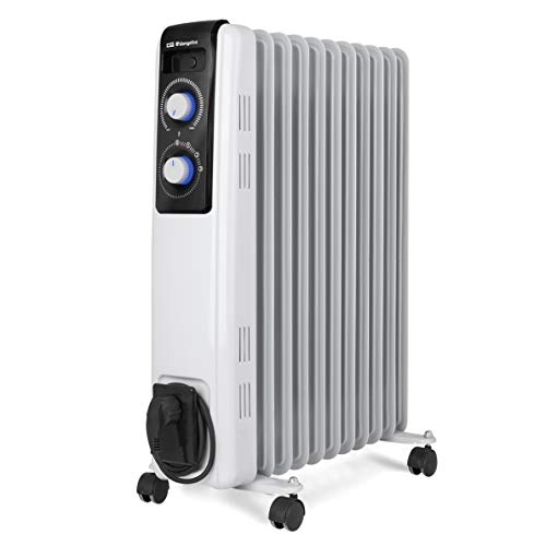 Orbegozo RF 2500, Radiador de Aceite, Construcción Modular de 11 Elementos, 2500 W, Blanco