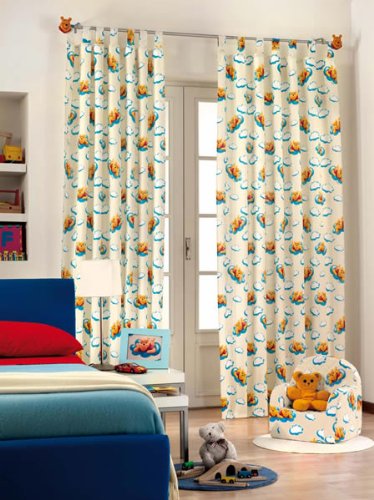 Original Disney Winnie The Pooh & Tiger 1 St. XXL Listo de cortina//cortinas L 290 cm x B 140 cm fácil Crema Algodón nuevo