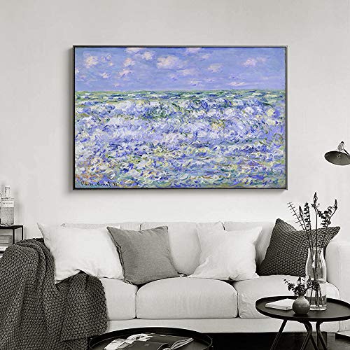 Paisaje bosquejo hermoso campo de flores paisaje imagen impresa en lienzo Van Gogh pinturas al óleo famoso arte de la decoración de la pared con ilustraciones de marco,J,90 * 60