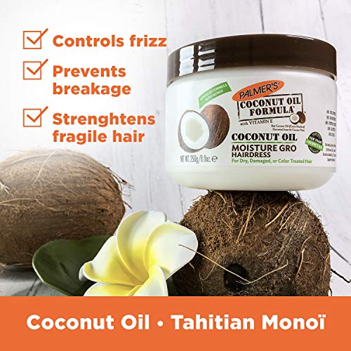 Palmer's Coconut Oil Formula Moisture Gro Shining Hairdress - acondicionadores (Mujeres, Curly hair, Hidratante, Brillo, Fortalecimiento, Coconut Oil, Vitamin E, Lanolin, Olive Oil)