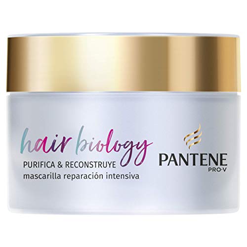 Pantene Pro-V Hair Biology Purifica & Reconstruye Mascarilla 160 ml, Para Raíces Grasas Y Puntas Secas