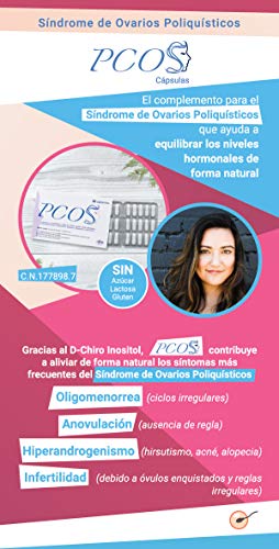 PCOS - Complemento alimenticio con D-Chiro Inositol, vitaminas y minerales - 30 cápsulas