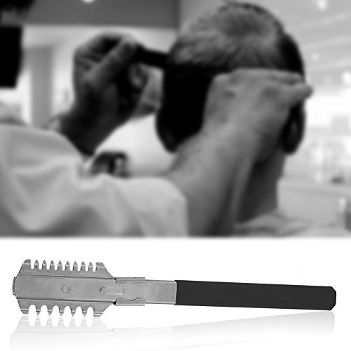 Peine para el Pelo de Acero Inoxidable para Hombre con Afeitado Recto para Afeitar Cuchillos de Afeitar, Herramienta para Quitar el Pelo