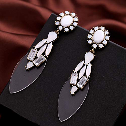 Pendientes Rock Style Trendy Design Long Earring Online Resin Glass White Earring Nuevo