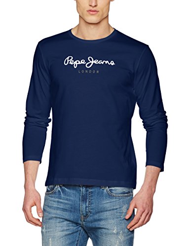 Pepe Jeans Eggo Long, Top de Manga Larga Para Hombre, Azul (Navy 595), Large