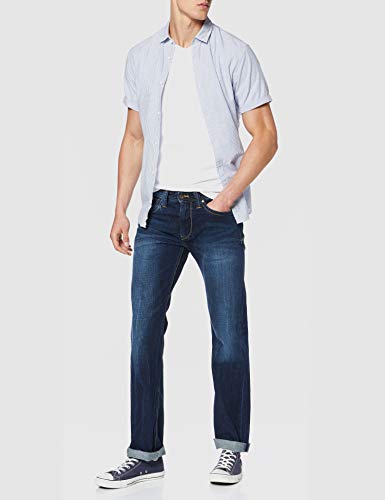 Pepe Jeans Kingston Zip, Vaqueros Regular para Hombre, Azul (12Oz Rope Dye Glory Dk W53), W29/L34