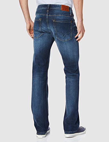 Pepe Jeans Kingston Zip, Vaqueros Regular para Hombre, Azul (12Oz Rope Dye Glory Dk W53), W29/L34