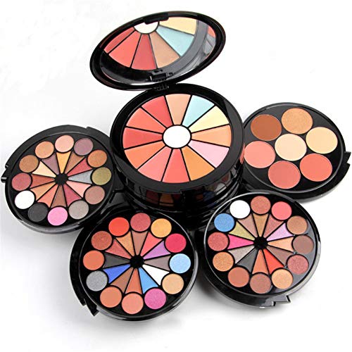 PhantomSky 72 Colores Cosmético Kit Maquillaje Set de Regalo Profesional Paleta de Sombra de Ojos con Brillo de Labios, Blush, Corrector y Polvo Compacto - Perfecto para el uso profesional y diario