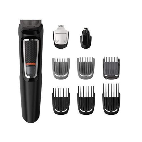 Philips MG5720/18 Recortadora para barba y pelo, 9 en 1, accesorios para nariz y orejas, cortapelos cara, y cabeza, 60 minutos de autonomía,Negro