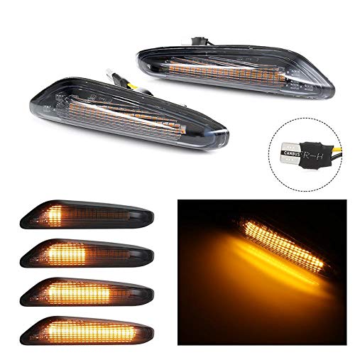 Piaobaige Espejo retrovisor Intermitente,para Ateca 5D 2016 2017 2018 2019 2 Piezas LED dinámico Intermitente de señal de Giro ámbar FR luz indicadora de Espejo Lateral de Coche Tarraco