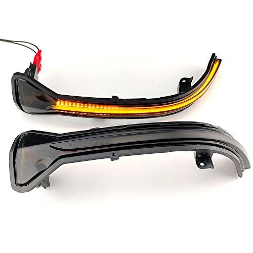 Piaobaige Espejo retrovisor Intermitente,para X3 X4 X5 X6 F25 LCI F26 F15 F16 2014-2018 Indicador de Espejo retrovisor Lateral Luz Intermitente Señal de Giro dinámica secuencial