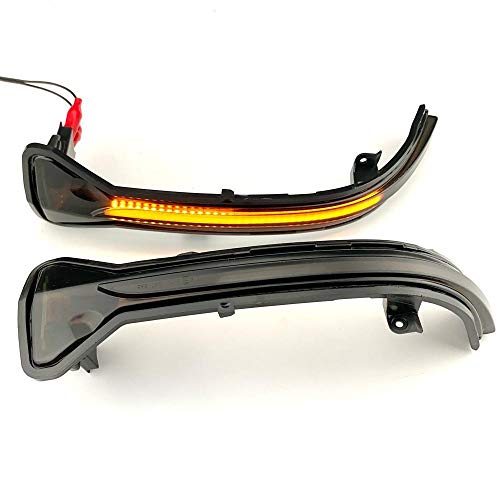 Piaobaige Espejo retrovisor Intermitente,para X3 X4 X5 X6 F25 LCI F26 F15 F16 2014-2018 Indicador de Espejo retrovisor Lateral Luz Intermitente Señal de Giro dinámica secuencial