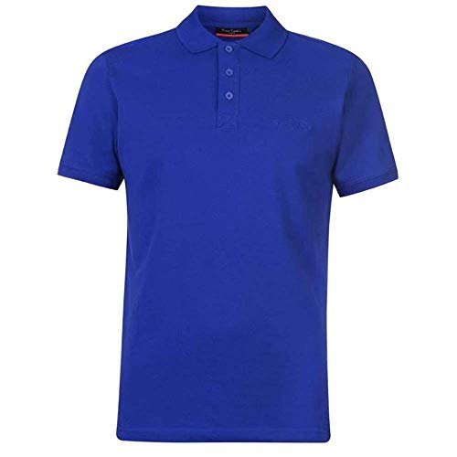 Pierre Cardin Camisa Polo Clásica de Manga Corta para Hombre in Algodón Premium (Large, Navy)