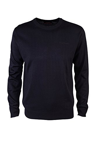 Pierre Cardin Jersei Esencial para Hombre de Punto con Cuello Redondo (Small, Navy)